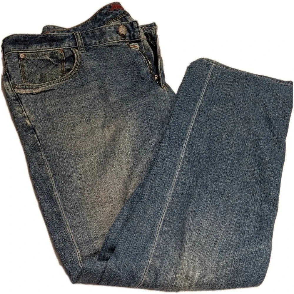 Tommy Bahama Mens Relaxed Straight Leg Blue Jeans Medium Wash Denim 31 Inseam